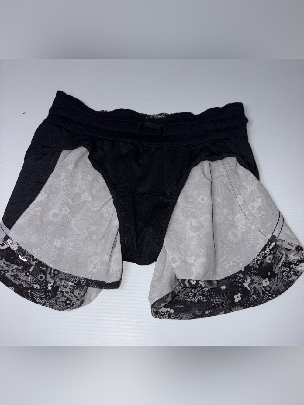 lululemon athletica Black and White Floral Athletic Shorts - Picture 4 of 7